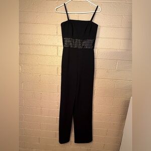 White House Black Market Black Strapless Jumpsuit